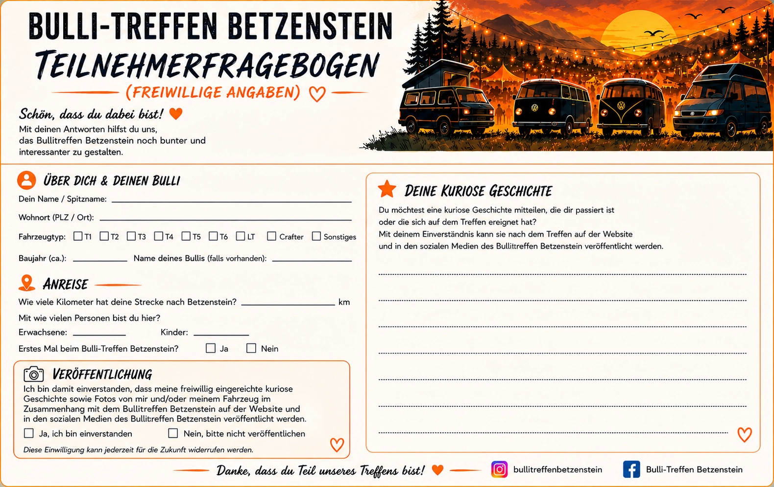 Vorschau des Teilnehmerfragebogens